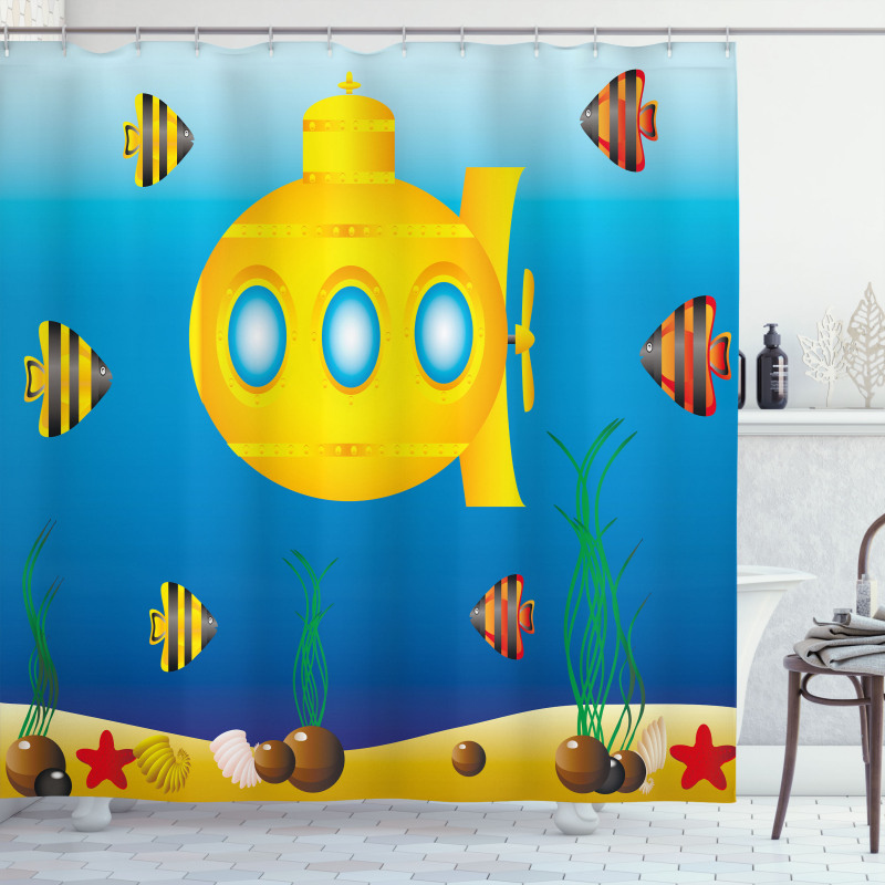 Fish Sea Grass Shower Curtain