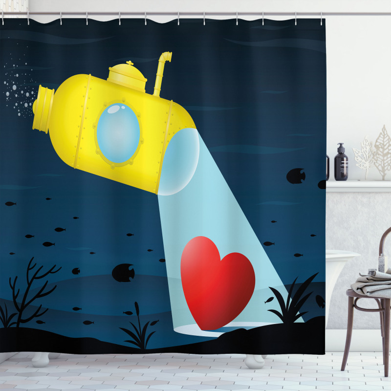 Ocean Heart Shower Curtain