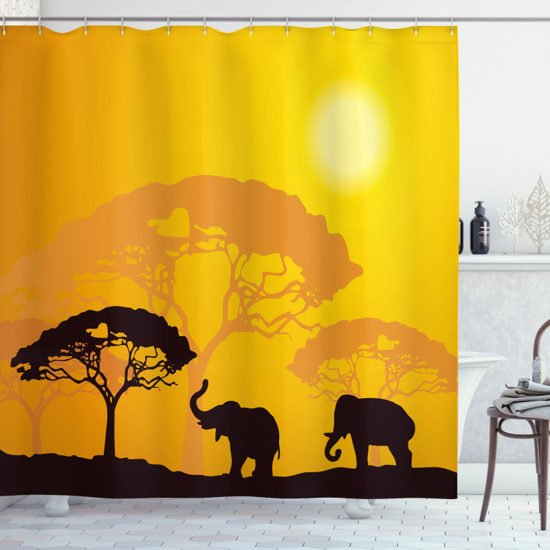 Abstract Wildlife Shower Curtain