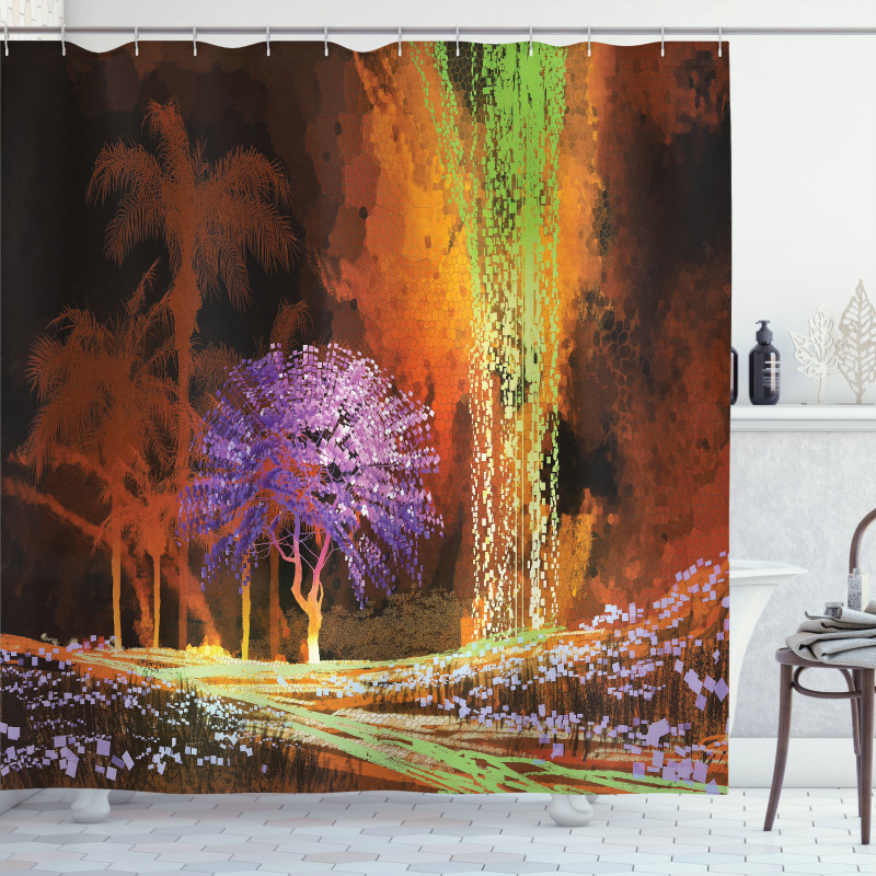 Digital Tropic Exotic Shower Curtain