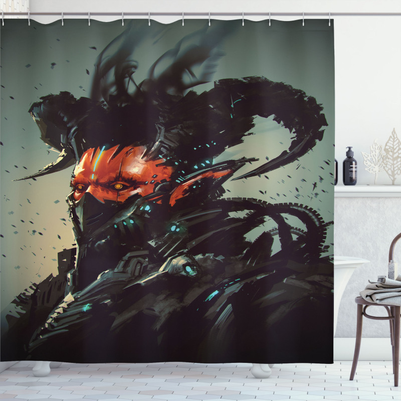 Romotic Demon Computer Shower Curtain