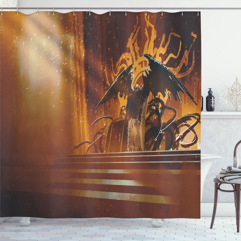 Dark Fiction Emblem Shower Curtain