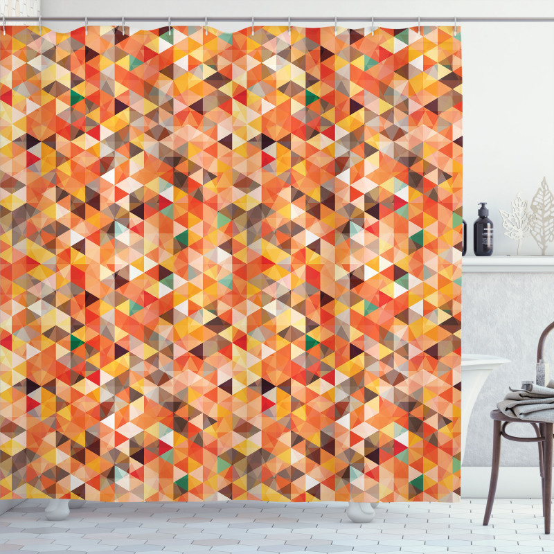 Abstract Vibrant Motif Shower Curtain