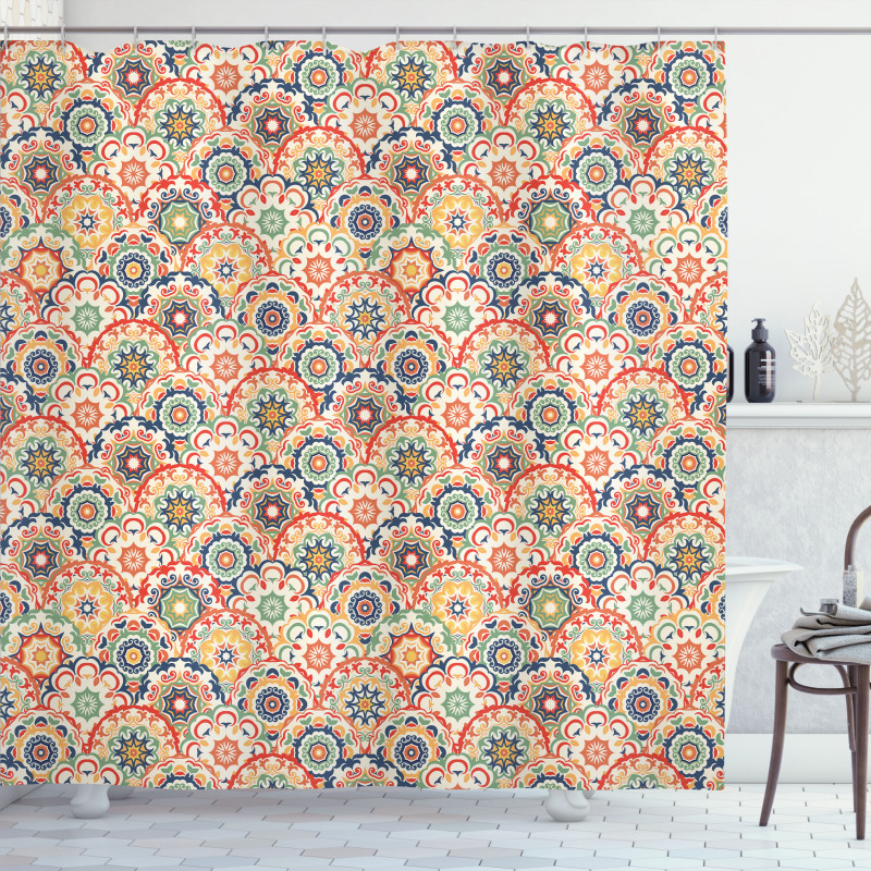 Floral Old Display Shower Curtain