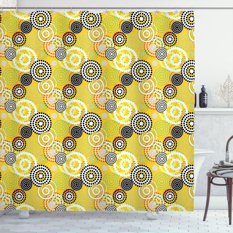 Psychedelic Rings Shower Curtain