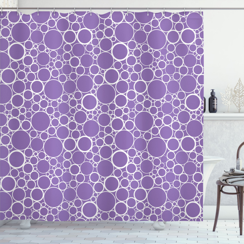 Abstract Fractal Circles Shower Curtain