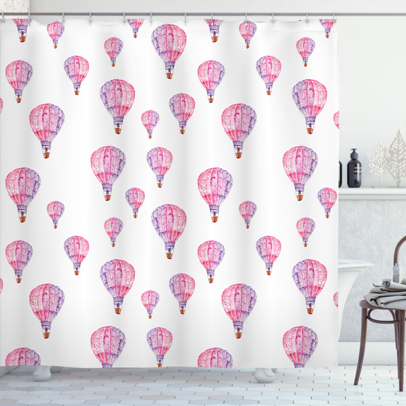 Vintage Air Balloons Shower Curtain