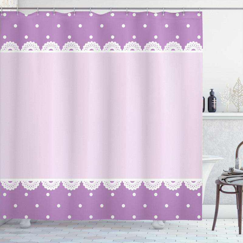 Old Lace Patterns Polka Shower Curtain