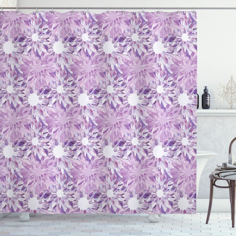 Digital Floral Design Shower Curtain