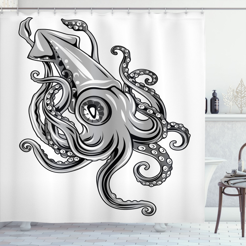 Animal Cuttlefish Sea Shower Curtain