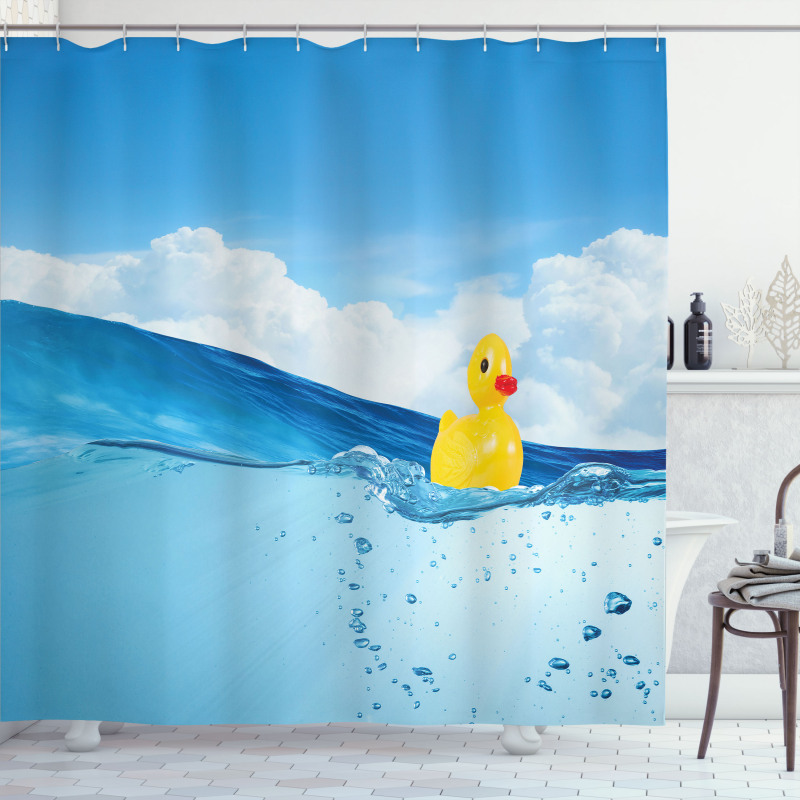 Swimming in Pool Shower Curtain