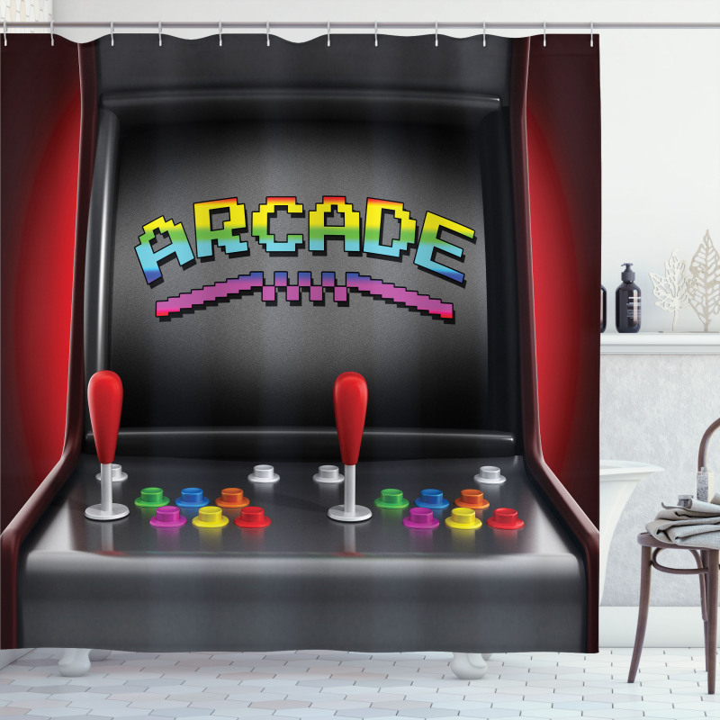 Arcade Retro Fun Shower Curtain