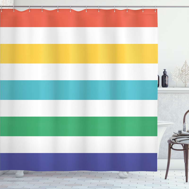 Rainbow Kids Pattern Shower Curtain