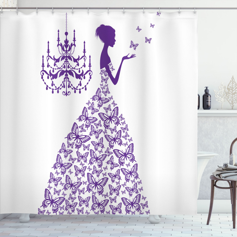 Antique Chandelier Princess Shower Curtain