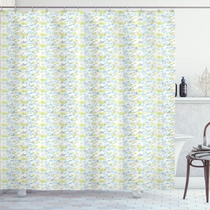 Ivy Branch and Flowers Shower Curtain