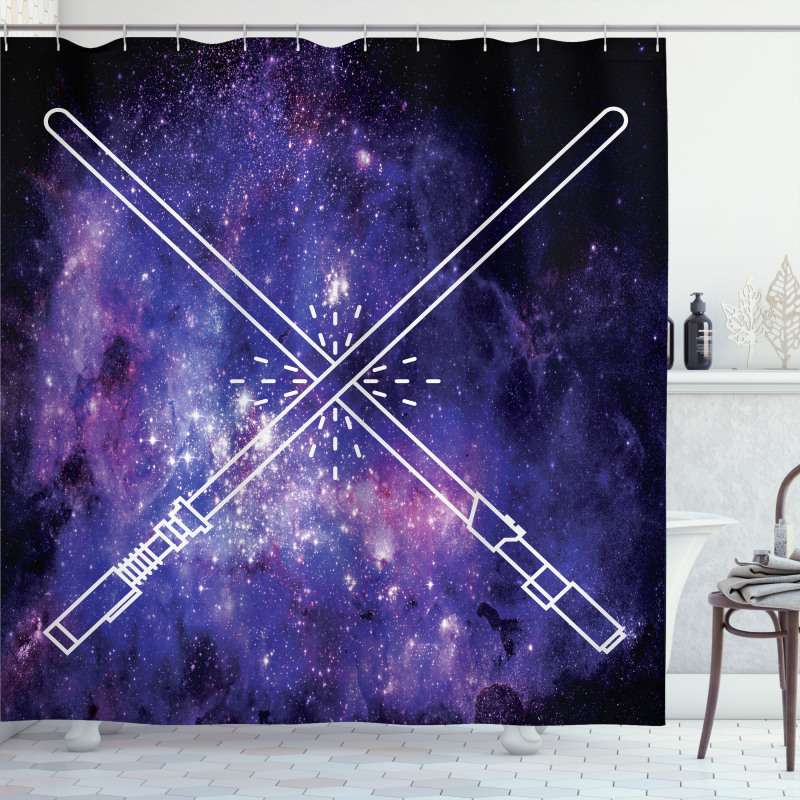 Outer Space Fantasy Shower Curtain