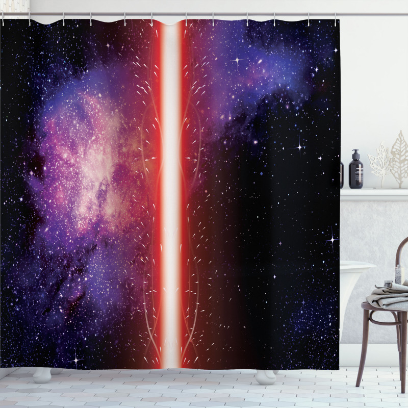 Space Theme Shower Curtain