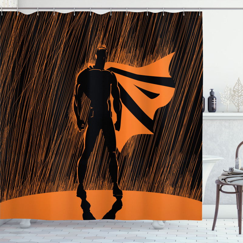 Super Powered Hero Shower Curtain