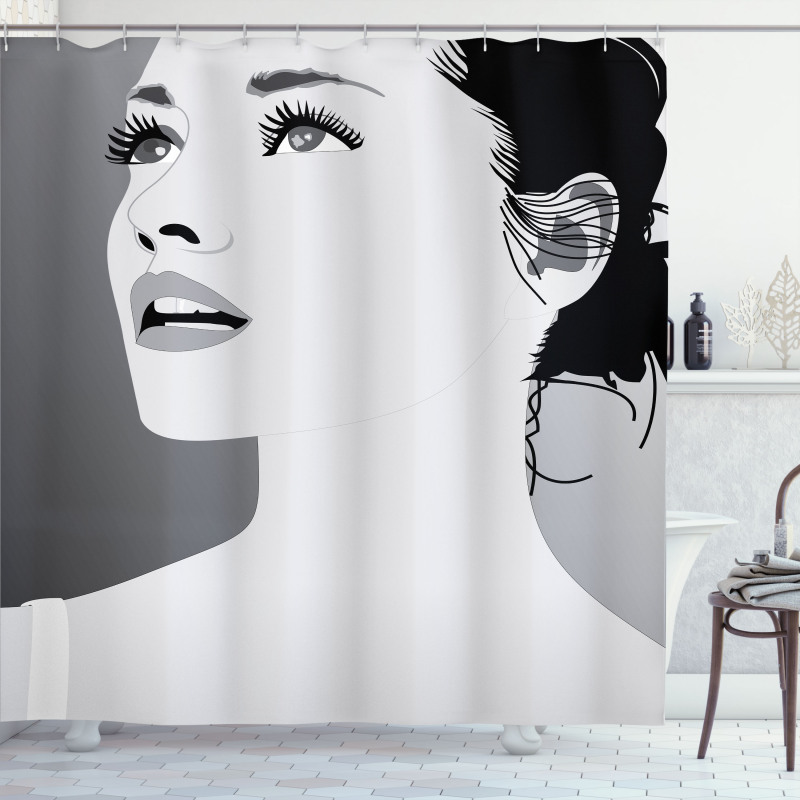 Digital Girl Shower Curtain