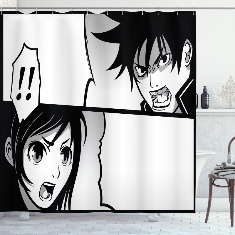 Japanese Cartoon Comic Shower Curtain