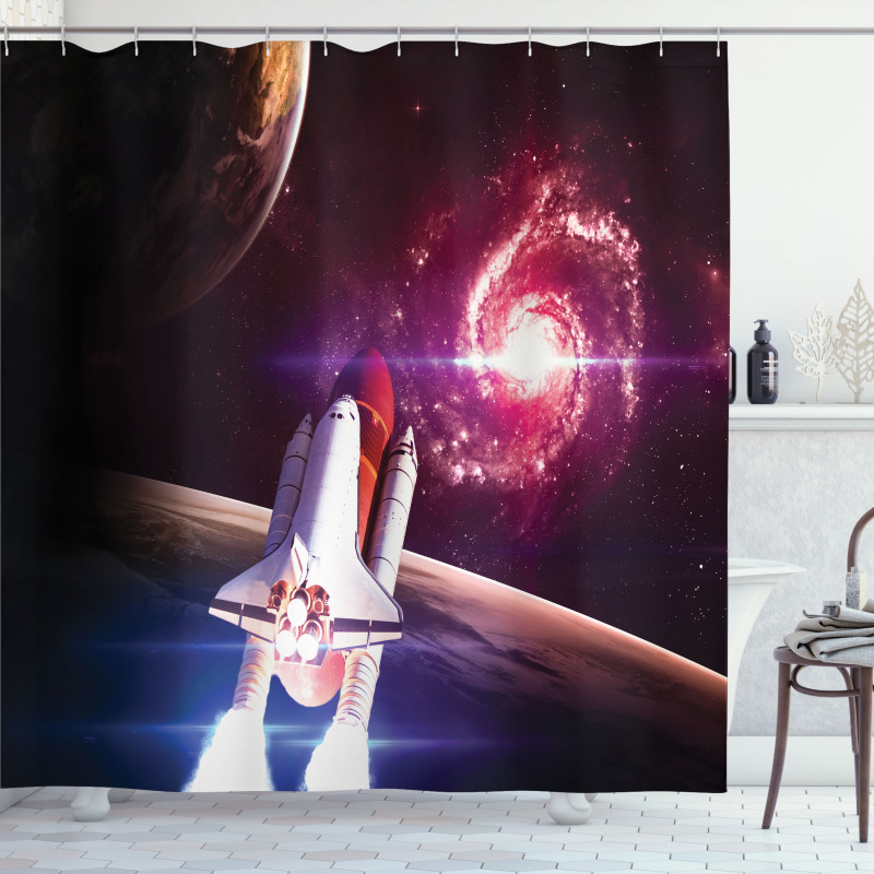 Milky Way Galactic Theme Shower Curtain