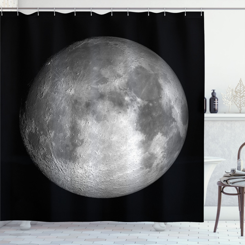 Trippy Moon Planet Space Shower Curtain
