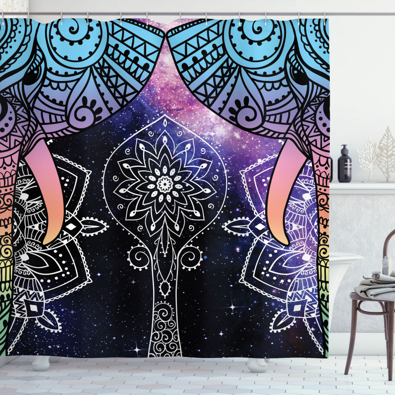 Space Galaxy with Milky Way Shower Curtain