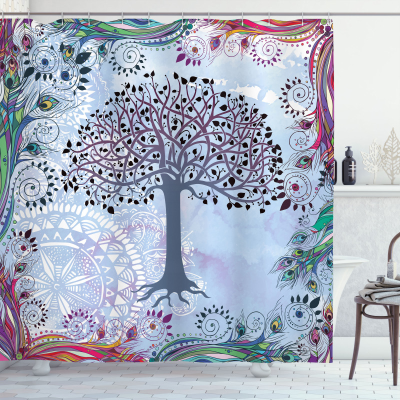 Vintage Tree of Life Shower Curtain