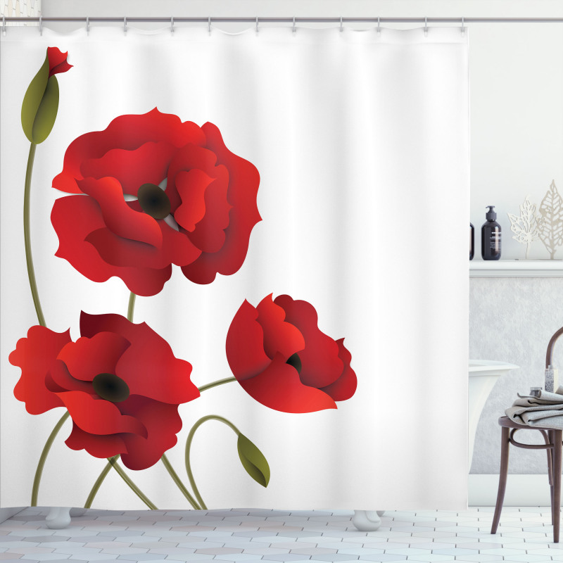 Flowers Petals and Buds Shower Curtain