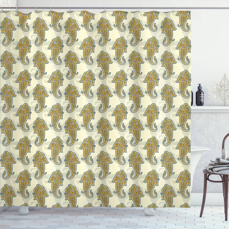 Boho Culture Leaf Shower Curtain