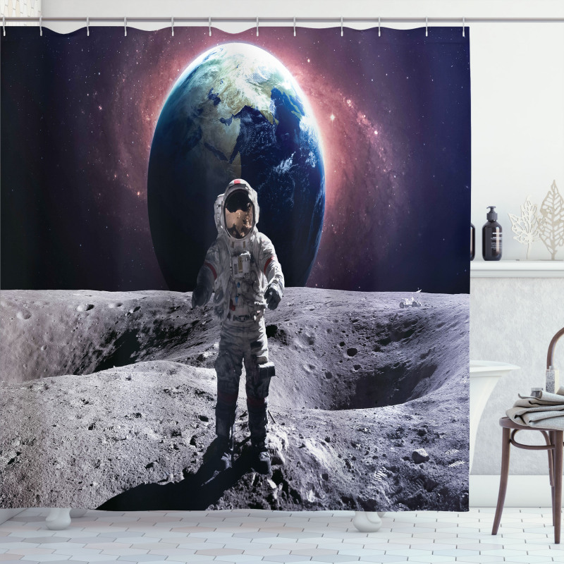 Brace Astronaut Cosmos Shower Curtain