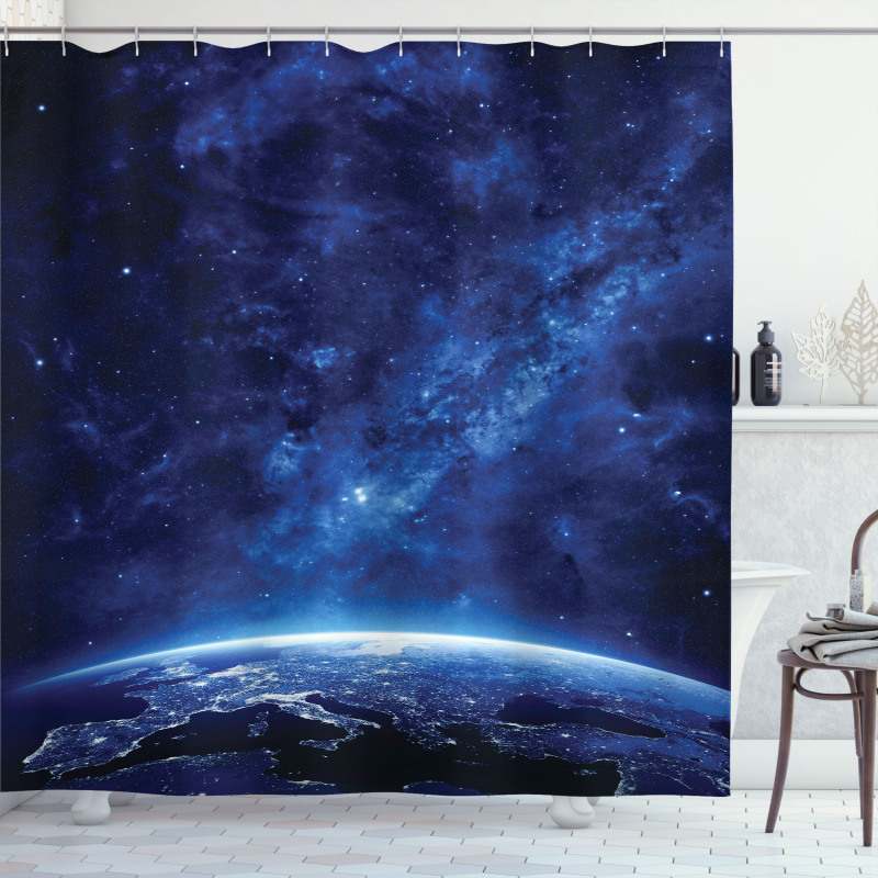 Vibrant Milky Way Stars Shower Curtain