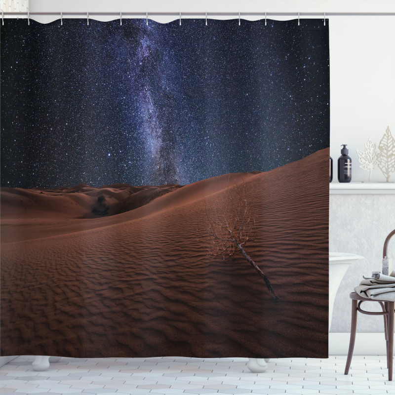 Desert Lunar Life on Mars Shower Curtain