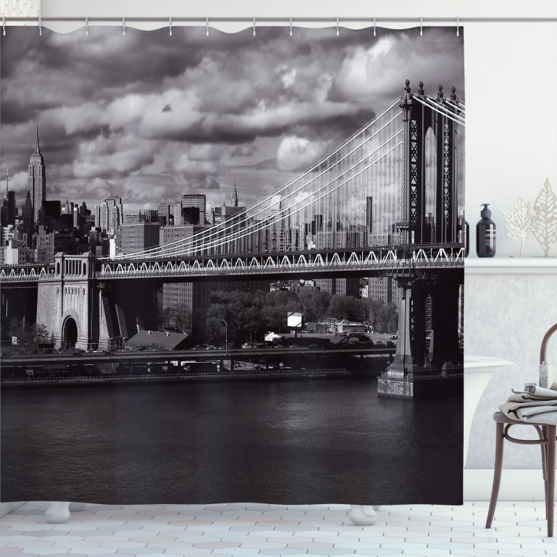NYC in Black and White Shower Curtain