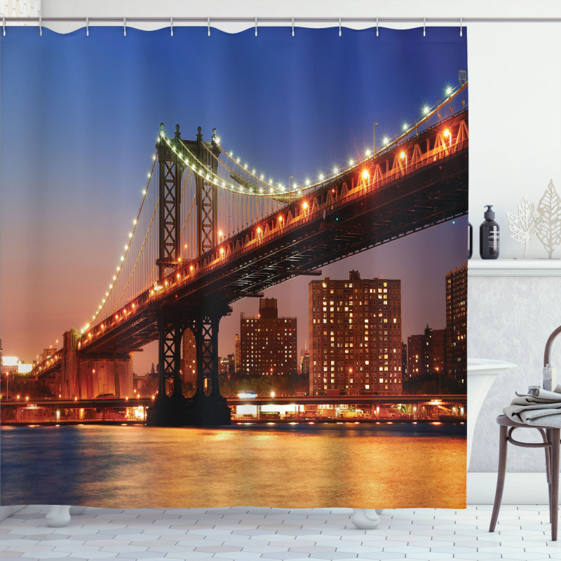 Brooklyn Town River Shower Curtain