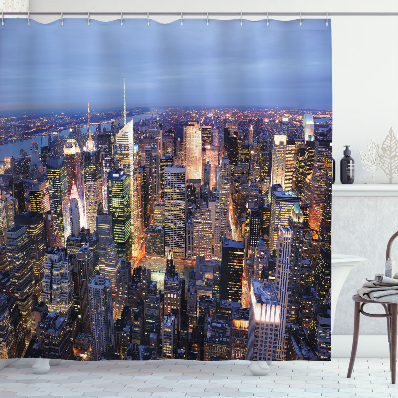 Aerial View of NYC Shower Curtain