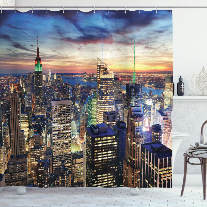Urban Skyline of NYC Shower Curtain