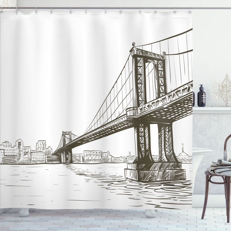 Urban Cityscape of NYC Shower Curtain