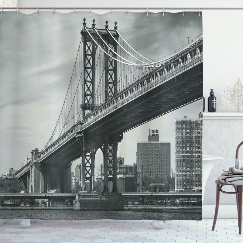 Bridge in New York City Shower Curtain