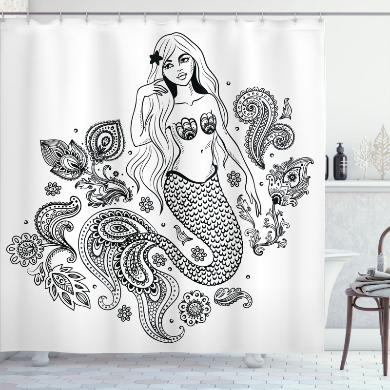Mermaid in Ocean Shower Curtain