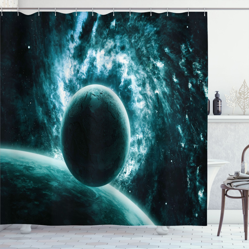 Solar System Star Scenery Shower Curtain