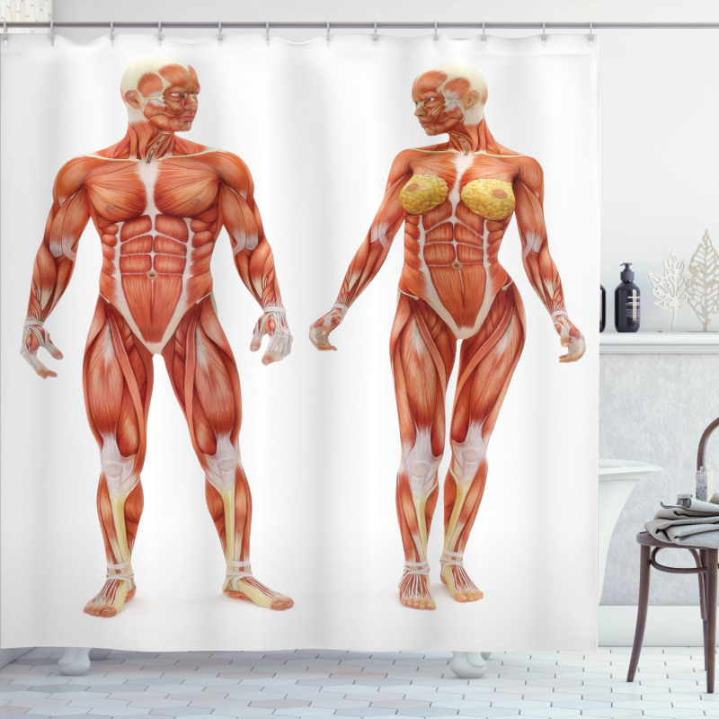 Male Human Body Shower Curtain