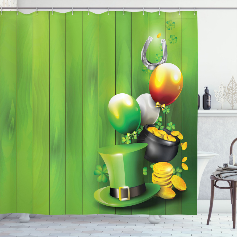 Shamrock Charm Shower Curtain