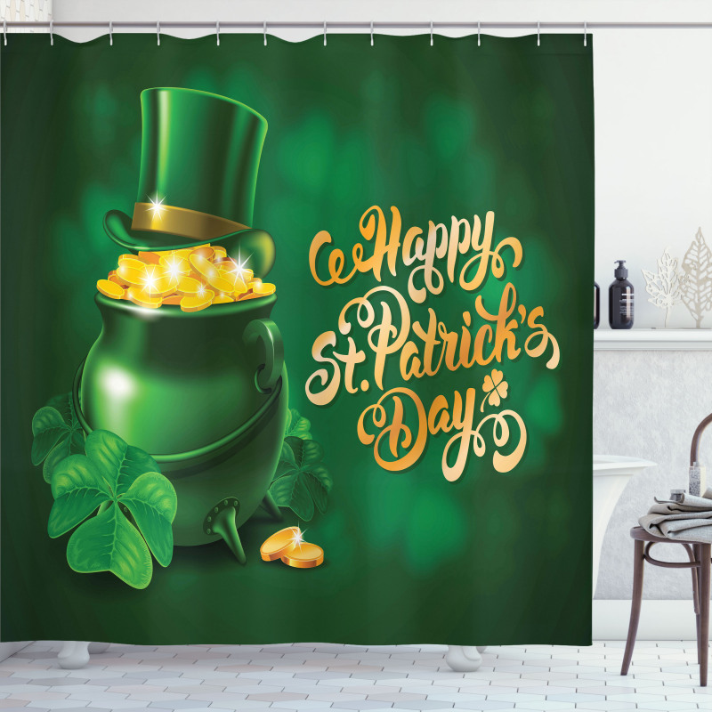 Irish Pot of Gold Shower Curtain