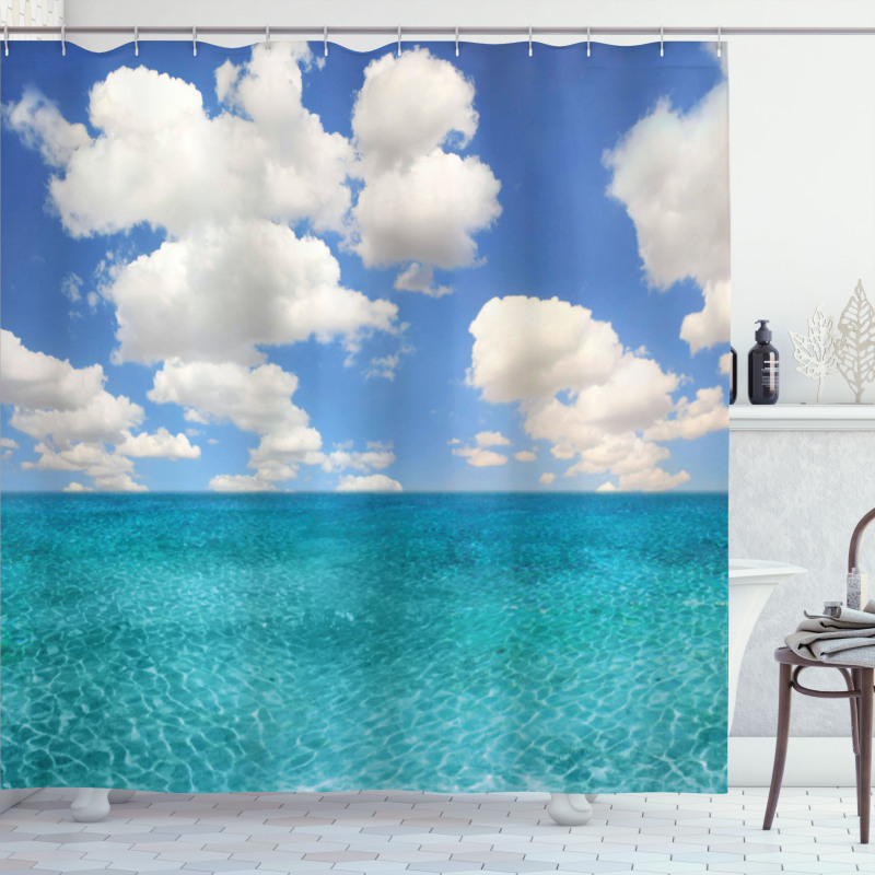 Tropical Island Beach Shower Curtain