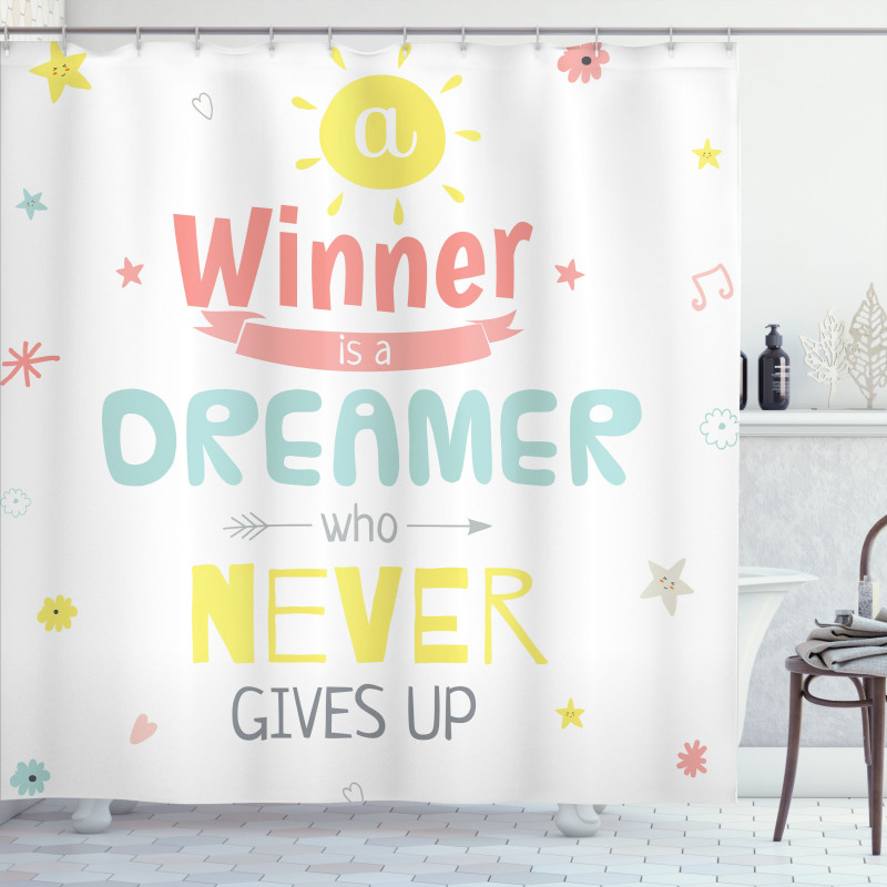 Positive Words Shower Curtain