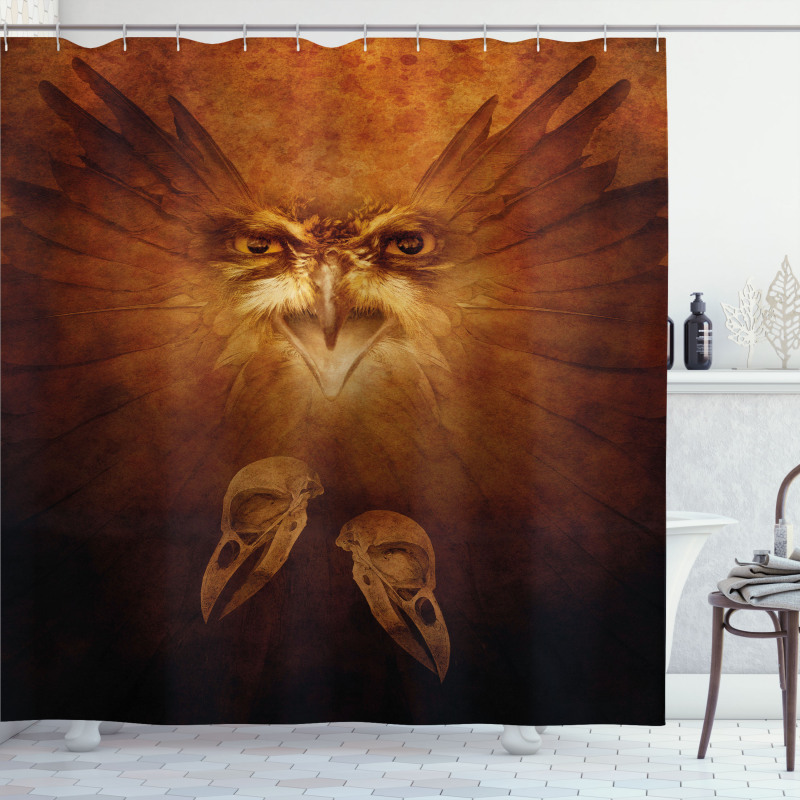 Hawk Eagle Face Claws Shower Curtain