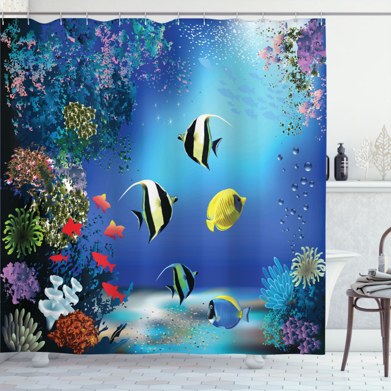 Ocean Coral Reefs Tropic Shower Curtain