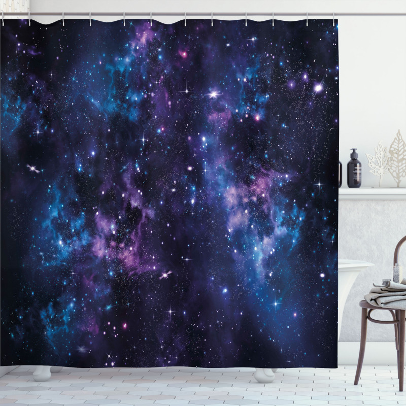Mystical Sky with Star Shower Curtain