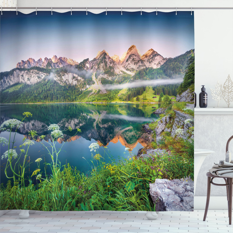 Austrian Alps Mountain Shower Curtain